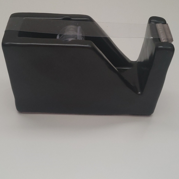Rae Dunn Black Ceramic Tape Dispenser - Picture 3 of 4